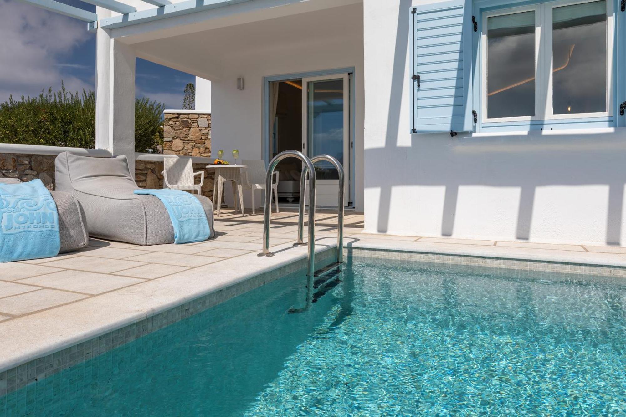 Saint John Hotel Villas&Spa Agios Ioannis Diakoftis Esterno foto Private pool at the hotel